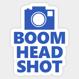 Boom Head Shot Sticker